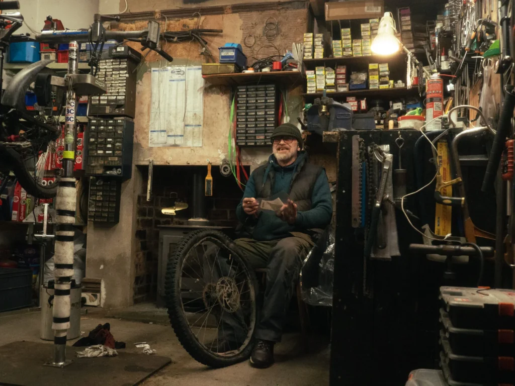 Mike busy in the workshop